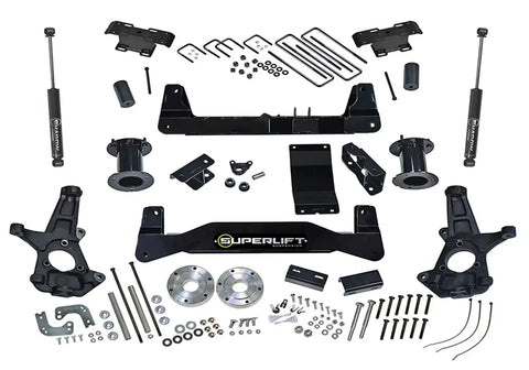 Superlift K160 6.5 Lift Kit-14-16 Silv/Sierra 1500 4WD w OE Cast Stl Ctrl Arms SL Rr Shcks