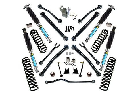 Superlift K996B 4 Lift Kit - 07-18 Wrangler JK 2-door w/ Reflex Ctrl Arms & Bilstein Shocks