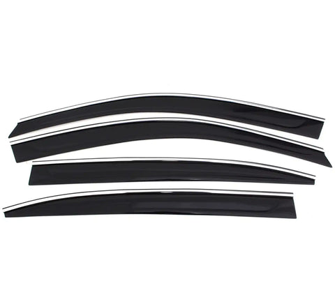 Auto Ventshade (AVS) 794033 - Ventvisor Deflector Smoke w/Chrome Trim Low Profile 4 pc.