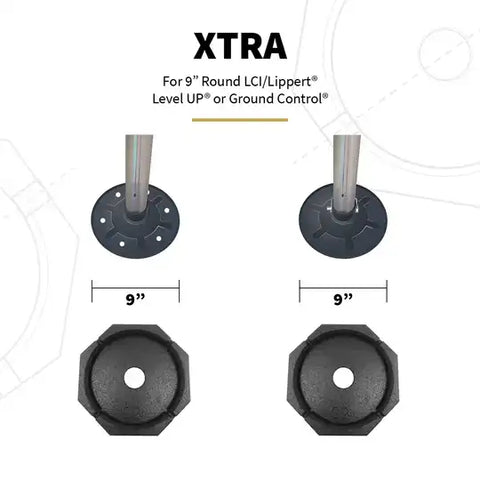 SnapPad XTRSP6 Leveling Jack Foot Pad Xtra Fits 9 Inch Round Jack Foot