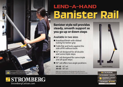 STROMBER AR-50 50' BANISTER STYLE LEND-A-HAND RAIL