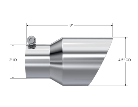 MBRP Exhaust T5151 - Dual Wall Angled T304 Stainless Steel.