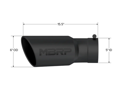 MBRP Exhaust T5154BLK - Black-Coated Stainless Steel.