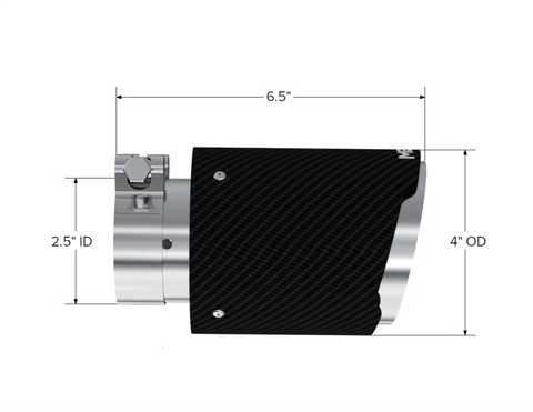 MBRP Exhaust T5176CF - Universal 2.5 Inlet Carbon Fiber Tip.