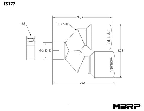 MBRP Exhaust T5177 - T304 Stainless Steel.