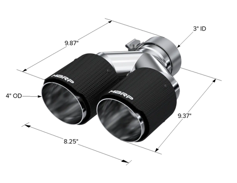 MBRP Exhaust T5182CF - T304 and Carbon Fiber.