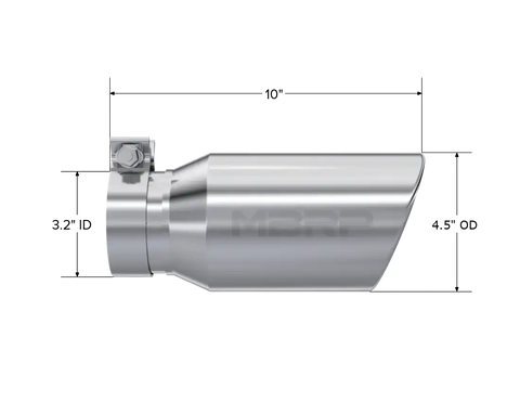 MBRP T5196 T304 STAINLESS STEEL  4.5' OD  3.2'
