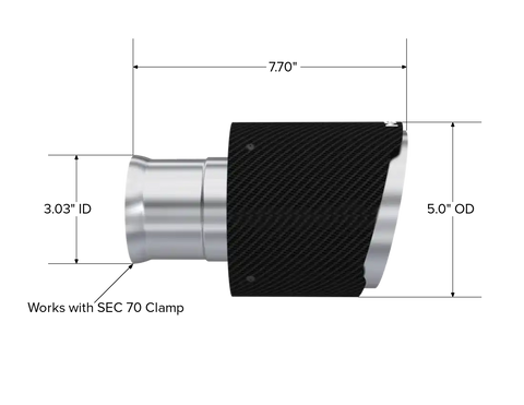 MBRP T5197CF CARBON FIBER TIPS  3' ID  5' OD OUT