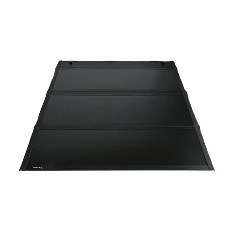 TrailFX TFX5709 - Hard Tri Fold Lockable Black Aluminum With Carpeted Under Panels