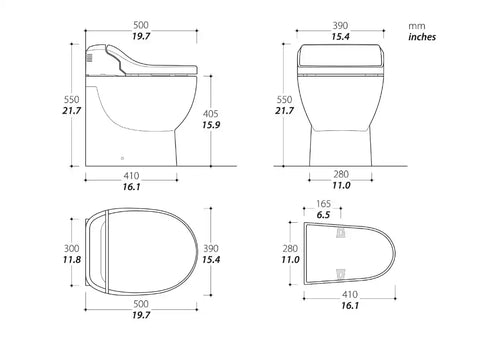 THETFORD T-BRU012NW/U00C00 TECMA E-BREEZE WHITE 12V ELECTRONIC