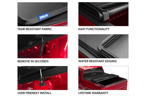 Tonno Pro 42-208 - Fold Soft Tri-Folding Bed Cover for 1975-1993 Dodge D-Series 8 Ft.