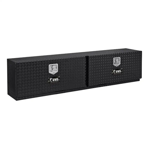 UWS TBTS-72-BLK - Tool Box Topside 2 Door Diamond Tread Black Aluminum 72 Inch Length