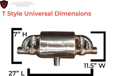 VALVETRONIC UVM.76MM.TSTYLE.X1 VALVED MUFFLER KIT 3 IN DUAL