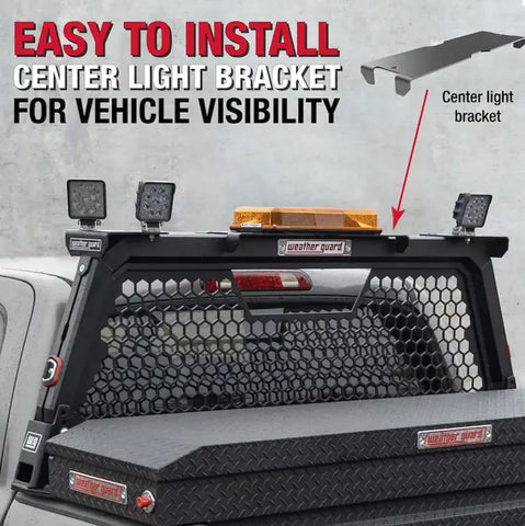 WEATHERGUARD 11908-52-01 HALF BAR ALUMINUM HEADACHE RACK