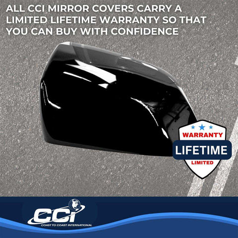 Coast To CCIMC67548BK Top Half Replacement Painted Gloss Black ABS Plastic Set Of 2