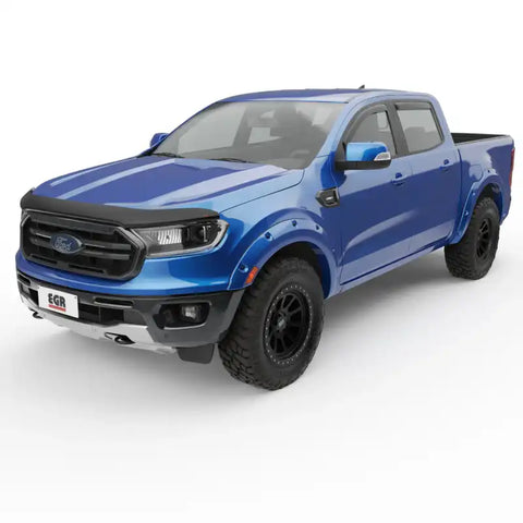EGR 573551 - 19+ Ford Ranger Crew Cab In-Channel Window Visors - Dark Smoke - Set of 4