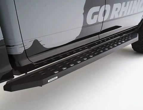 Go Rhino RB10 Running Boards Bed Liner Coating With Drop Step