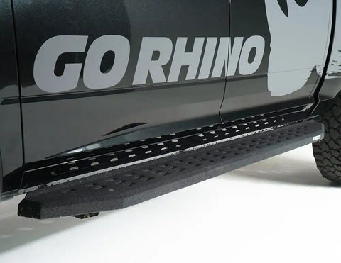 Go Rhino RB10 Running Boards Bed Liner Coating With Drop Step