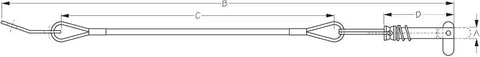 SEA DOG 299986-1 STAINLESS TOGGLE PIN/LANYARD -