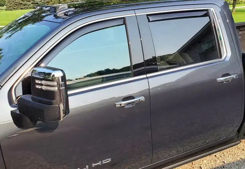 EGR 571661 in-channel window visors front/rear set dark smoke finish