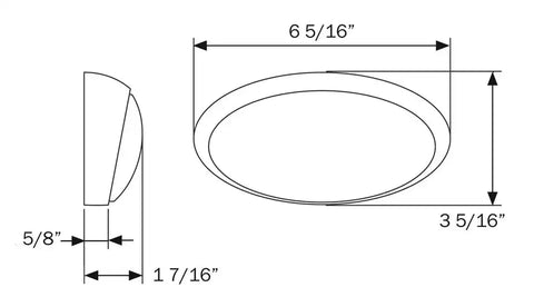 LED PORCH;OVAL;BLACK BASE:AMBER