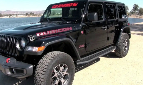 Go Rhino RB20 Black Running Boards Textured Powder Coated with Drop Step