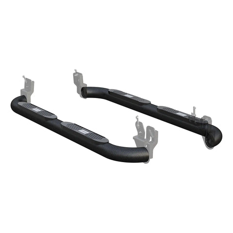 ARIES AL235040 - Big Step 4 Black Aluminum Round Side Bars, Select Dodge, Ram 1500