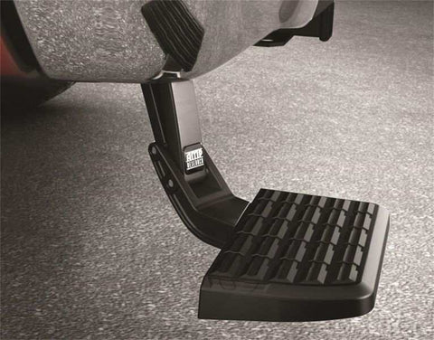 AMP Research 75323-01A - Bedstep Flp Dwn Bmpr Stp 19-23 Slv/Sra 1500, 22 LTD/Limited