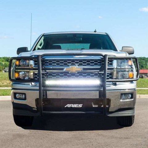 ARIES P4091 - Pro Series Black Steel Grille Guard, Select Chevrolet Silverado 1500