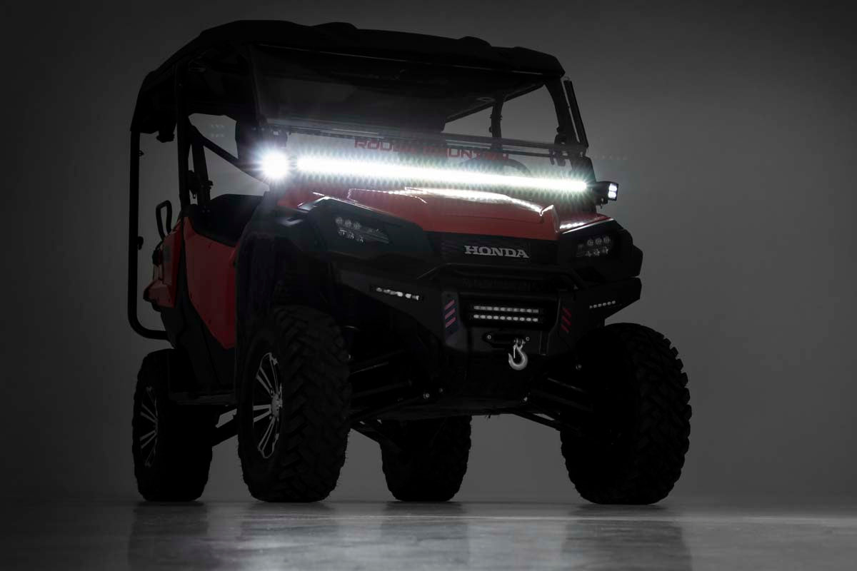 LED Light Kit | Cage Mount | 50" Black Single Row | White DRL | Honda Pioneer (16-22)