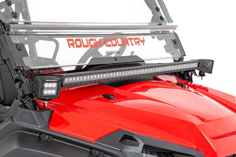 LED Light Kit | Cage Mount | 50" Black Single Row | White DRL | Honda Pioneer (16-22)