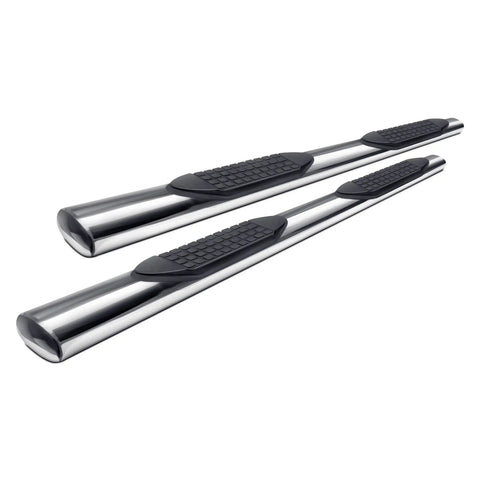 TrailFX A1510S - 4 Inch Oval Straight Pol Stainless Steel Rocker Panel Mount