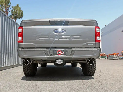 aFe 49-33127-P Vulcan 3in 304 SS Cat-Back Exhaust 2021 Ford F-150 V6 2.7L/3.5L (tt)/V8 5.0L w/ Polished Tips