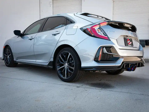 aFe 49-36624-L Takeda 3in 304 SS Cat-Back Exhaust System w/Blue Flame Tips 17-20 Honda Civic Sport L4-1.5L (t)