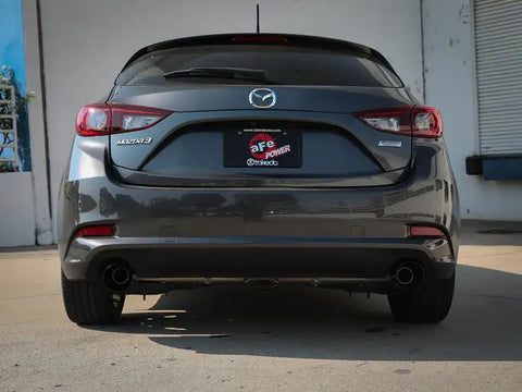 aFe 49-37015-B Takeda 2-1/2in 304 SS Cat-Back Exhaust w/ Black Tips 14-18 Mazda 3 L4 2.0L/2.5L