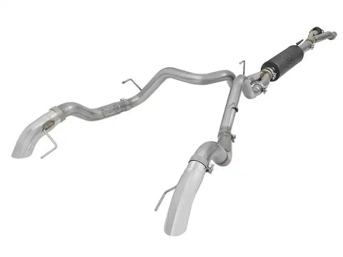 aFe 49-33095-P MACH Force-XP Cat-Back Exhaust w/ Dual Hi-Tuck Pol Tips 17-18 Ford F-150 Raptor V6-3.5L