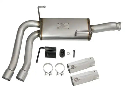 aFe 49-44070-P Rebel Series CB Middle-Side Exit SS Exhaust w/ Polished Tips 09-16 GM Silverado/Sierra V6/V8