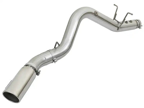 aFe 49-04085-P ATLAS 5in DPF-Back Aluminized Steel Exhaust System w/Polished Tips 2017 GM Duramax 6.6L (td) L5P