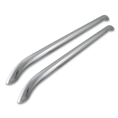 Raptor Series 0205-0209 - 1.9 In Round Bed Rails Polished Stainless Steel Long 85 Inch Universal Fit Without Foot Plate Drill Mount