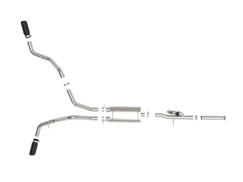 aFe 49-34131-B Gemini XV 3in 304 SS Cat-Back Exhaust 09-18 GM Trucks V6-4.3/V8-4.8/5.3L w/ Black Tips
