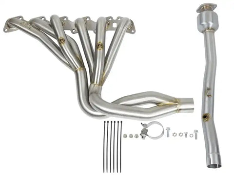 aFe 48-36105-YC Power Twisted Steel Long Tube Header & Connection Pipes (Street Series) 01-16 Nissan Patrol