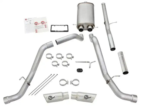 aFe 49-44057-P Mach Force-XP Exhaust 3in Cat-Back SS 14-15 GM 1500 Trucks 4.3L/5.3L Dual Split w/ Polished Tip