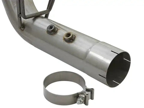aFe 49-44086-P Large Bore-HD 4in 409-SS DPF-Back Exhaust w/Dual Polished Tips 2017 GM Duramax V8-6.6L (td) L5P
