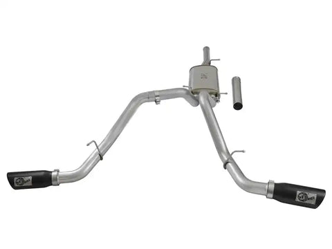 aFe 49-44071-B MACH Force-Xp 3in CB SS Dual Exhaust w/Black Tips 09-16 GM Silverado/Sierra 4.3L/4.8L/5.3L
