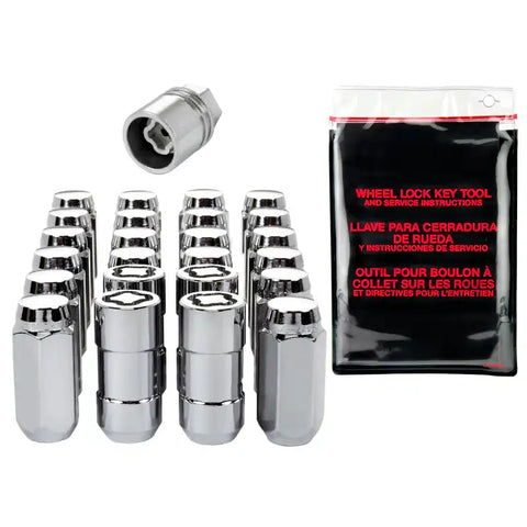 McGard 6 Lug Hex Install Kit w/Locks (Cone Seat Nut) M14X1.5 / 22mm 1.945in. Length - Chrome