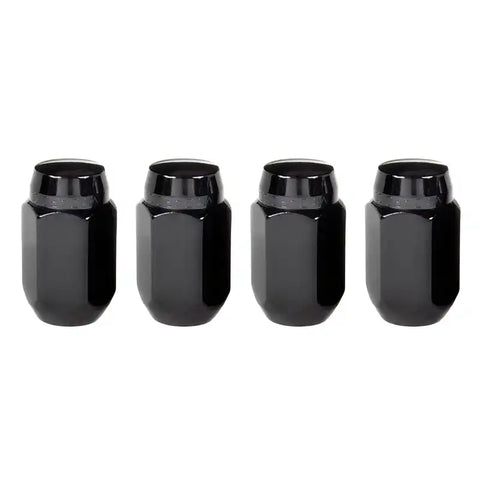 McGard Hex Lug Nut (Cone Seat) M14X1.5 / 22mm 1.635in. Length (4-Pack) - Black