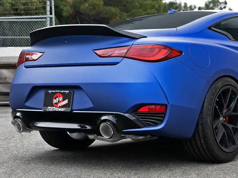 aFe 49-36133NM-C POWER Takeda 2.5in 304 SS Axle-Back Exhaust w/ Carbon Fiber Tips 17-19 Infiniti Q60 V6-3.0L (tt)