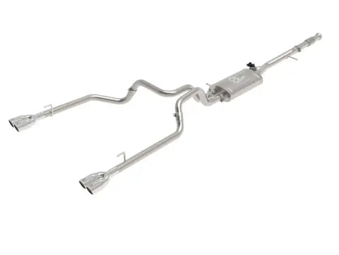 aFe 49-34139-P Gemini XV 3in 304 SS Cat-Back Exhaust w/ Cutout 19-21 GM Silverado/Sierra 1500 V8- Black Tips