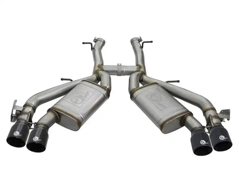 aFe 49-34068-B MACHForce XP 3in 304 SS Axle-Back Exhaust Dual (NPP) w/ Black Tips 16-17 Camaro V8