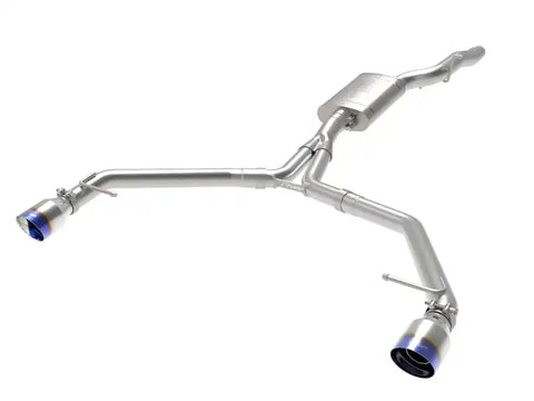 aFe 49-36437-L MACH Force-Xp 13-16 Audi Allroad L4 SS Axle-Back Exhaust w/ Blue Flame Tips
